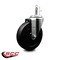 Service Caster 5'' Soft Rubber Wheel Swivel 7/16'' Grip Ring Stem Caster SCC-GR20S514-SRS-716138 - alternate 3